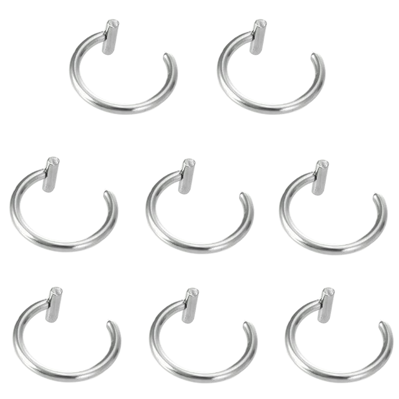 Horizontal Bar C-Shaped Nose Ring, Non-Pierced Septum Jewelry